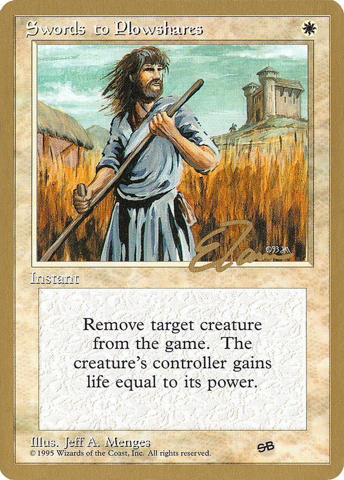 Swords to Plowshares (Eric Tam) (SB) [Pro Tour Collector Set] | A1Comics