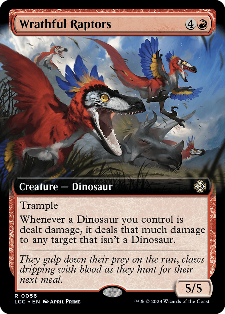 Wrathful Raptors (Extended Art) [The Lost Caverns of Ixalan Commander] | A1Comics