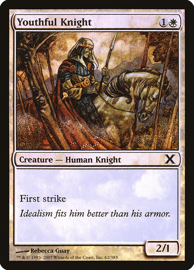 Youthful Knight (Premium Foil) [Tenth Edition] | A1Comics