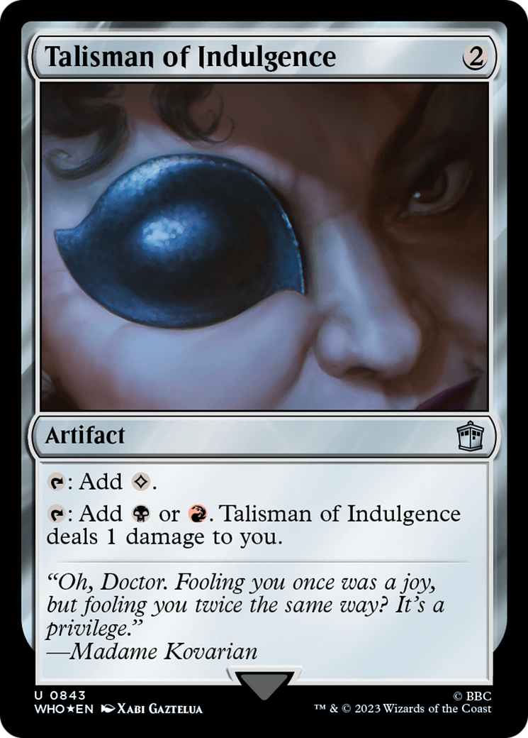 Talisman of Indulgence (Surge Foil) [Doctor Who] | A1Comics