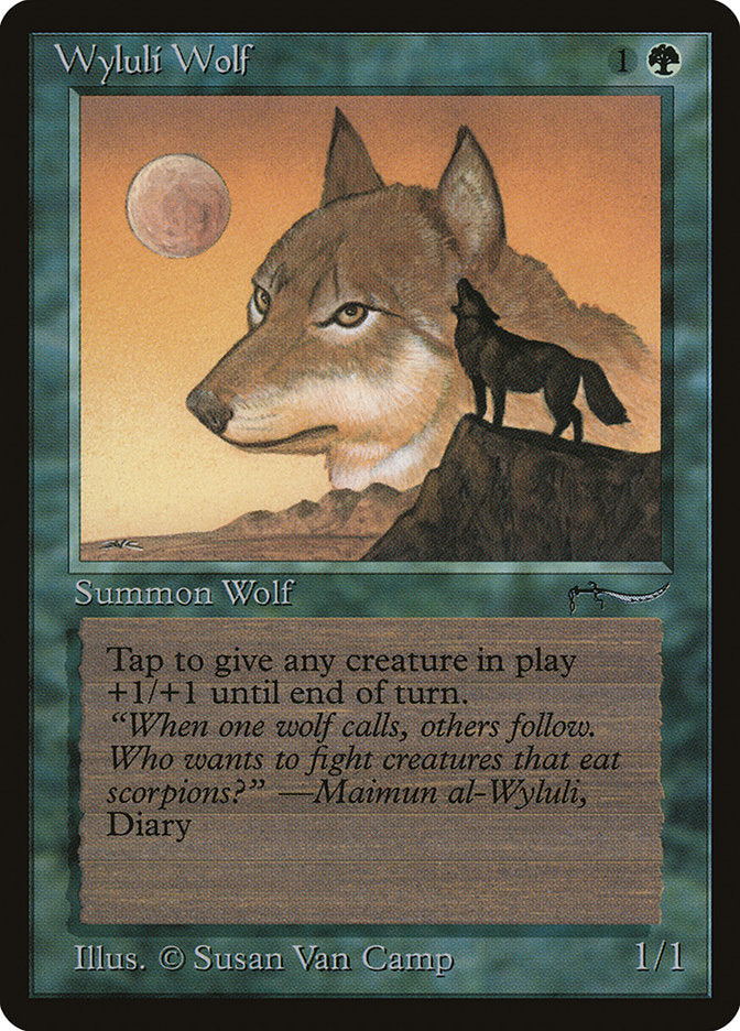 Wyluli Wolf (Dark Mana Cost) [Arabian Nights] | A1Comics