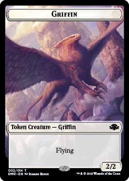 Elephant // Griffin Double-Sided Token [Dominaria Remastered Tokens] | A1Comics