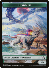 Elemental (09) // Dinosaur Double-Sided Token [March of the Machine Tokens] | A1Comics