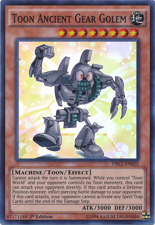 Toon Ancient Gear Golem [DRL2-EN022] Super Rare | A1Comics