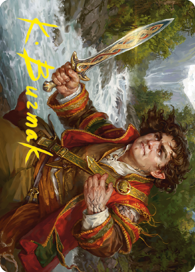 Frodo Baggins Art Card (16/81) (Gold-Stamped Signature) [The Lord of the Rings: Tales of Middle-earth Art Series] | A1Comics