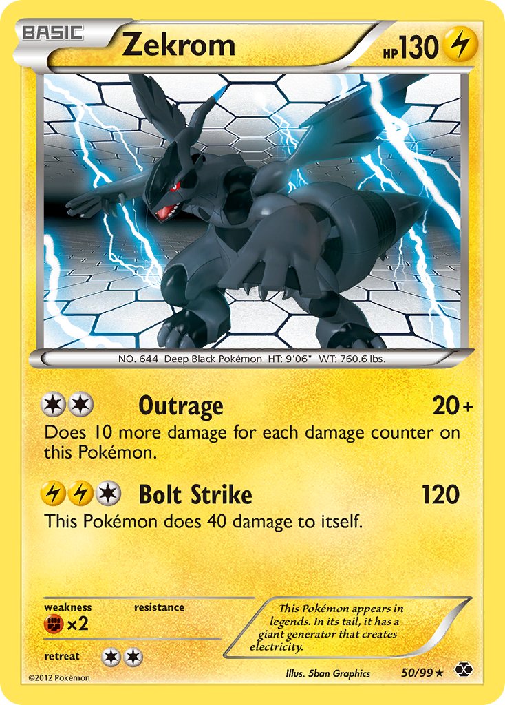 Zekrom (50/99) (Theme Deck Exclusive) [Black & White: Next Destinies] | A1Comics