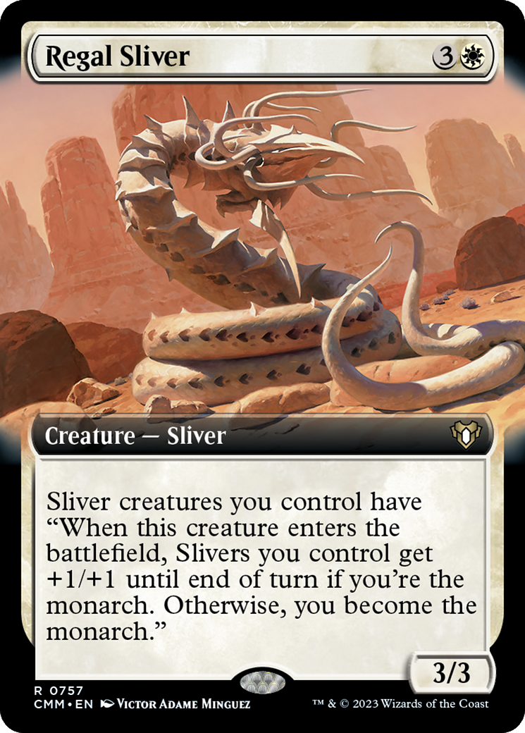 Regal Sliver (Extended Art) [Commander Masters] | A1Comics