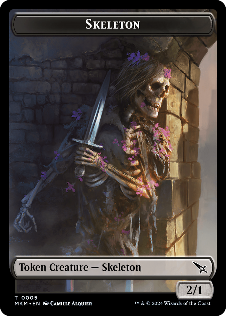 Detective // Skeleton Double-Sided Token [Murders at Karlov Manor Tokens] | A1Comics