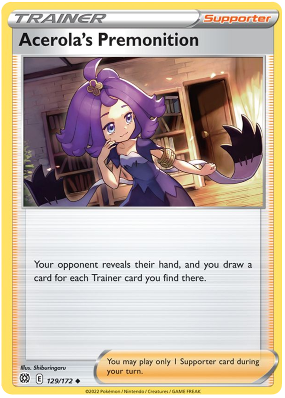 Acerola's Premonition (129/172) [Sword & Shield: Brilliant Stars] | A1Comics