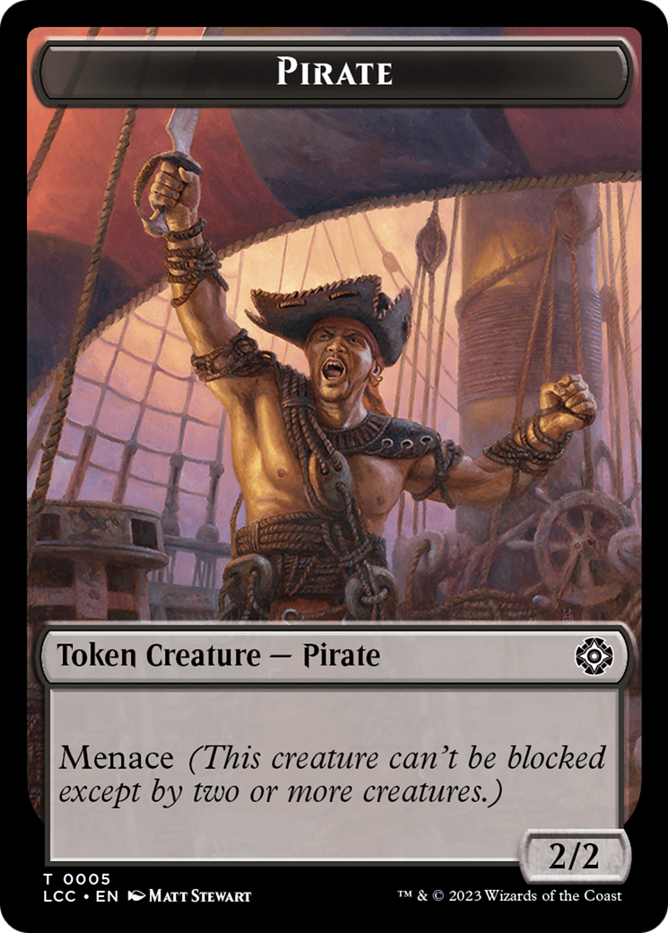 The Monarch // Pirate Double-Sided Token [The Lost Caverns of Ixalan Commander Tokens] | A1Comics