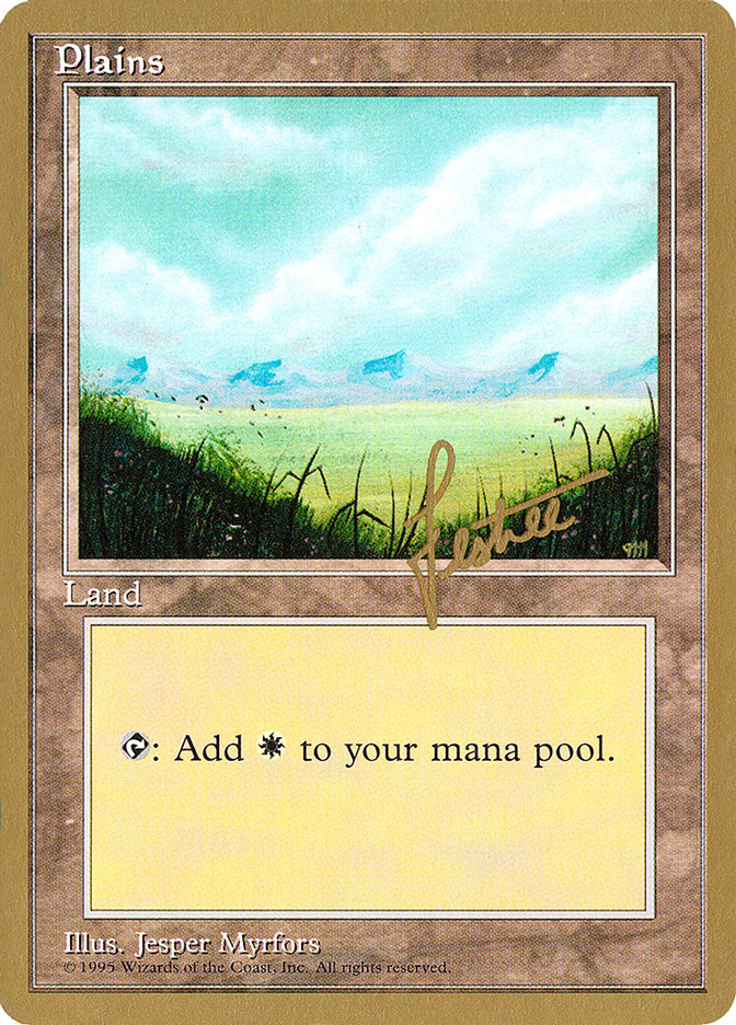 Plains (bl366) (Bertrand Lestree) [Pro Tour Collector Set] | A1Comics