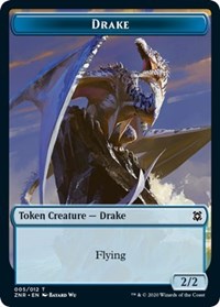 Drake // Hydra Double-Sided Token [Zendikar Rising Tokens] | A1Comics