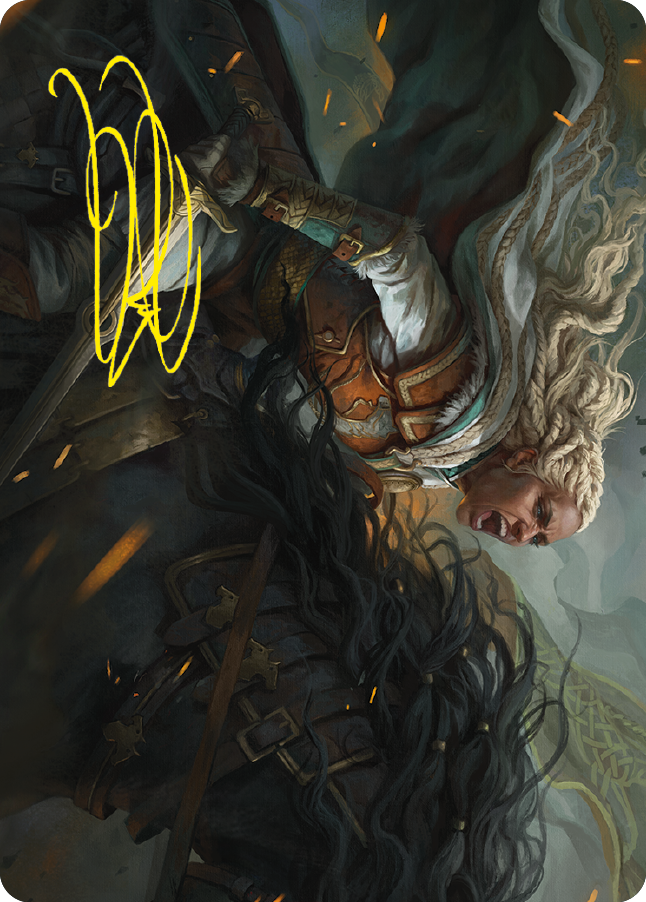 Eowyn, Fearless Knight Art Card (Gold-Stamped Signature) [The Lord of the Rings: Tales of Middle-earth Art Series] | A1Comics