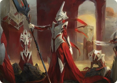 Porcelain Zealot Art Card [Phyrexia: All Will Be One Art Series] | A1Comics