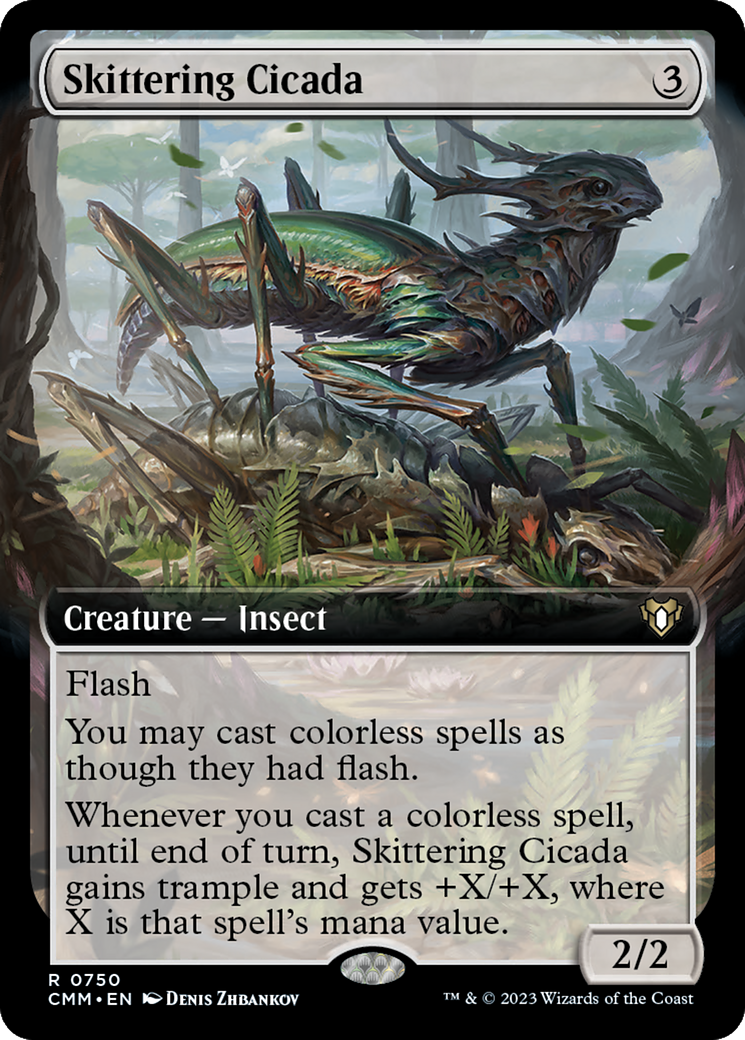 Skittering Cicada (Extended Art) [Commander Masters] | A1Comics