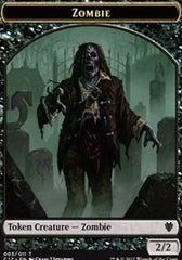 Zombie // Gold Double-Sided Token [Commander 2017 Tokens] | A1Comics