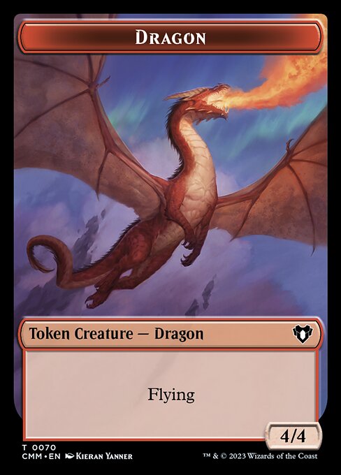 Soldier // Dragon (0021) Double-Sided Token [Commander Masters Tokens] | A1Comics