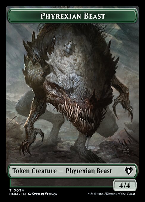 Treasure // Phyrexian Beast Double-Sided Token [Commander Masters Tokens] | A1Comics