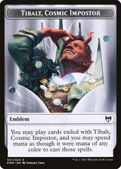 Elf Warrior // Tibalt, Cosmic Impostor Emblem Double-Sided Token [Kaldheim Tokens] | A1Comics