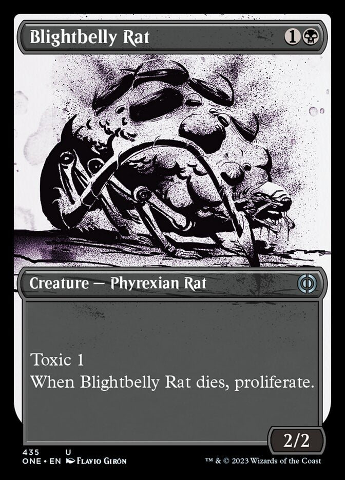 Blightbelly Rat (Showcase Ichor Step-and-Compleat Foil) [Phyrexia: All Will Be One] | A1Comics