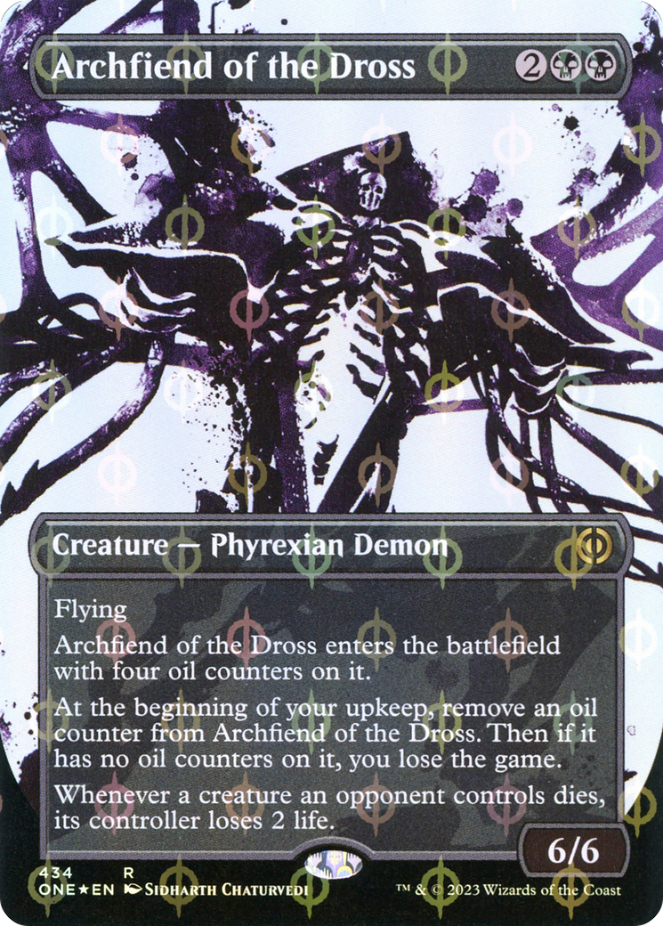 Archfiend of the Dross (Borderless Ichor Step-and-Compleat Foil) [Phyrexia: All Will Be One] | A1Comics