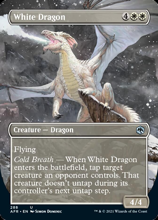 White Dragon (Borderless Alternate Art) [Dungeons & Dragons: Adventures in the Forgotten Realms] | A1Comics