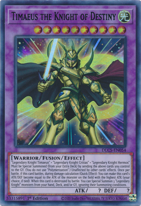 Timaeus the Knight of Destiny (Purple) [DLCS-EN054] Ultra Rare | A1Comics