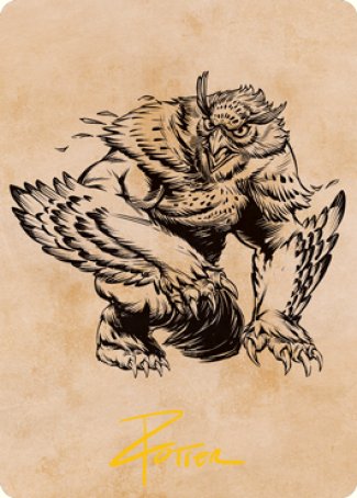 Owlbear (Showcase) Art Card (Gold-Stamped Signature) [Dungeons & Dragons: Adventures in the Forgotten Realms Art Series] | A1Comics